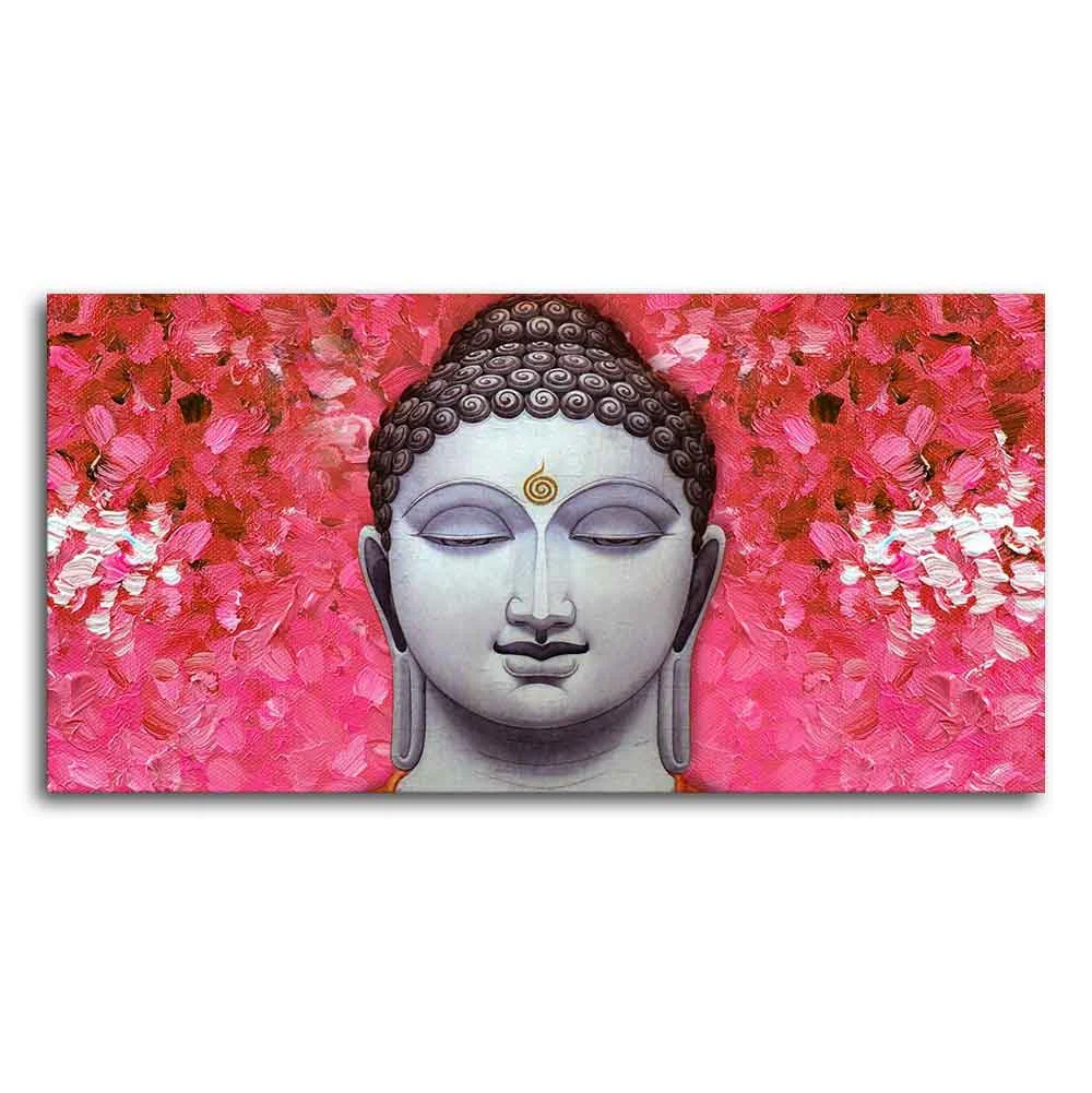 God Buddha Portrait Canvas Wall Painting - Image 5