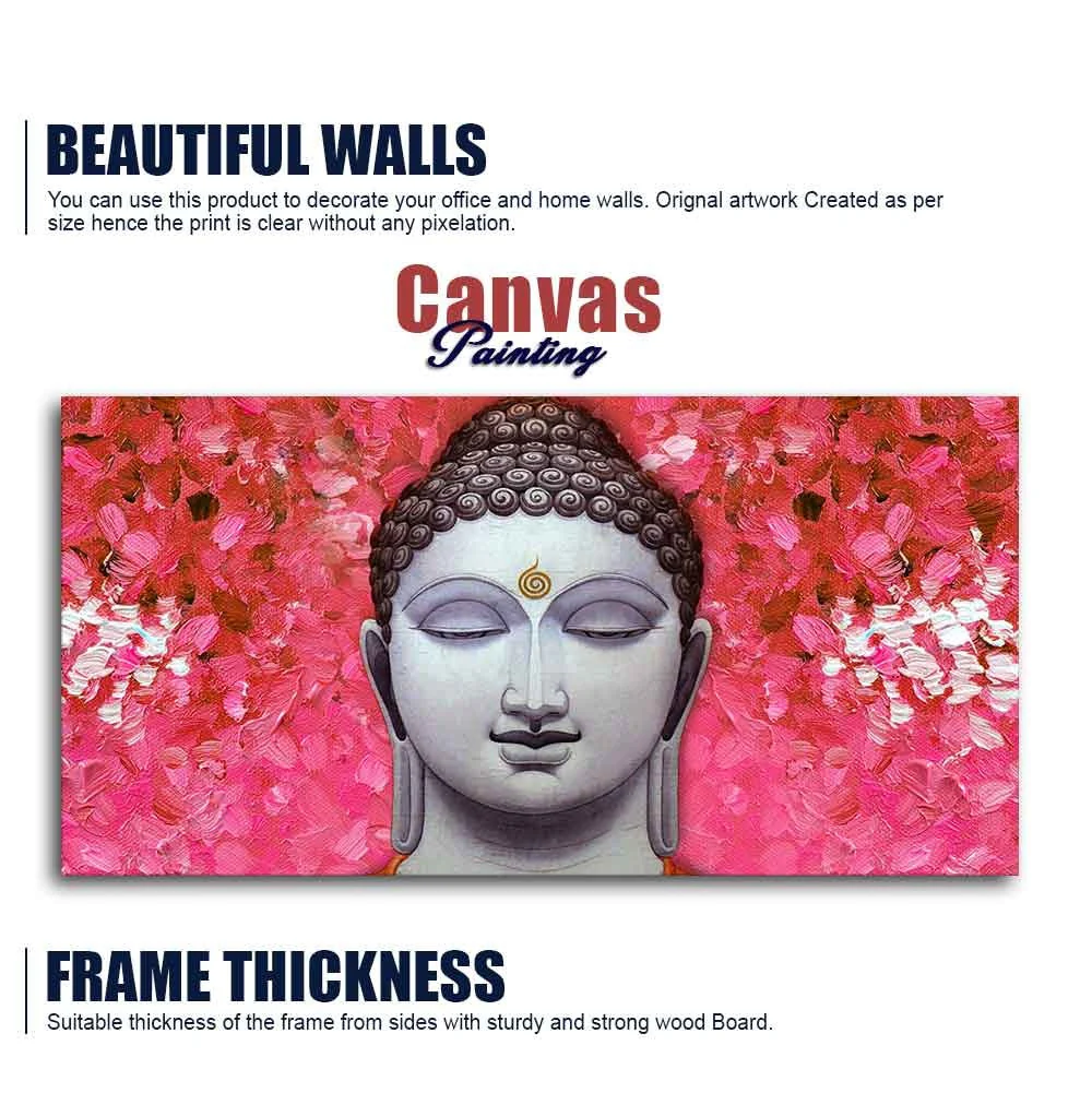 God Buddha Portrait Canvas Wall Painting - Image 6
