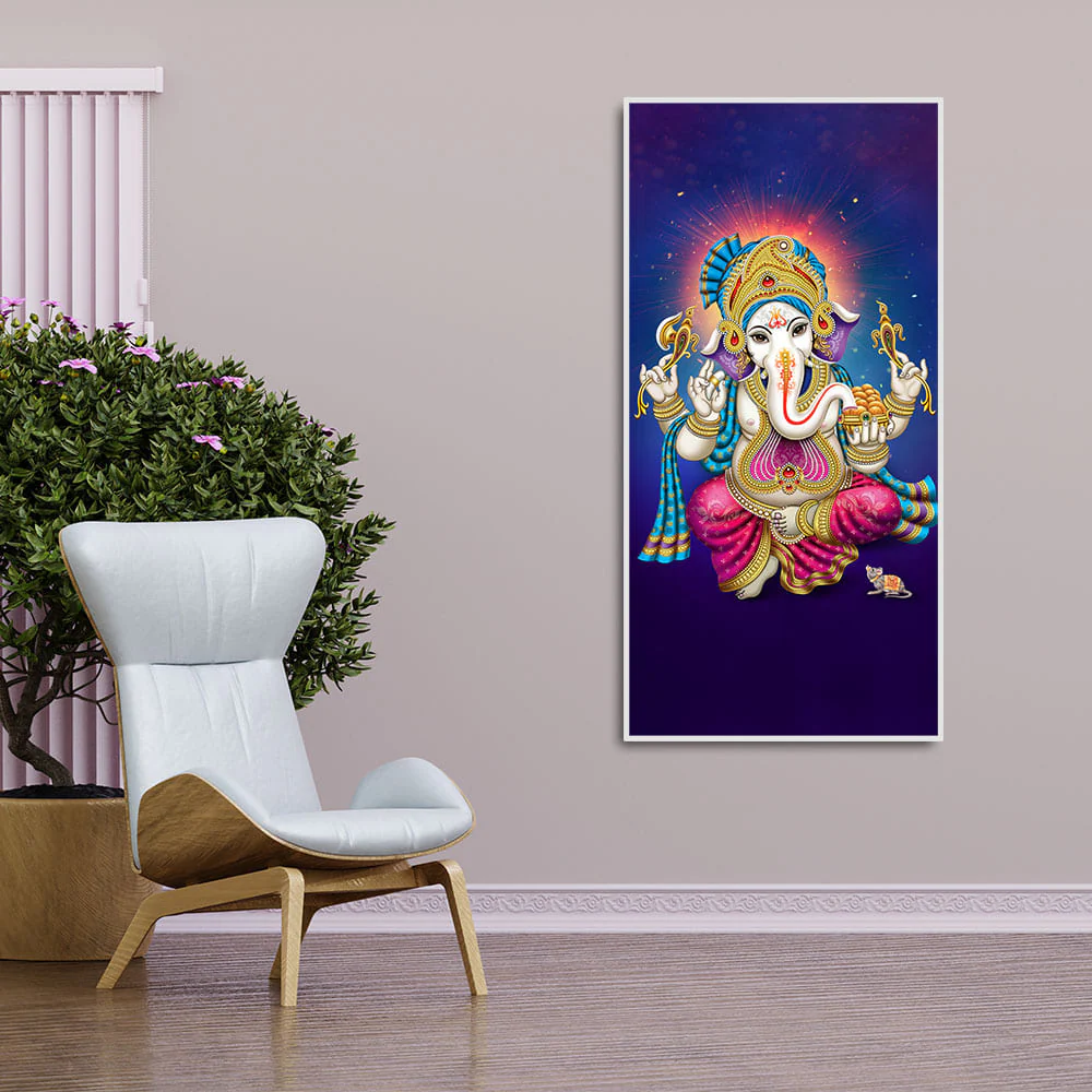God Ganesh Spiritual Premium Canvas Wall Painting - Image 3