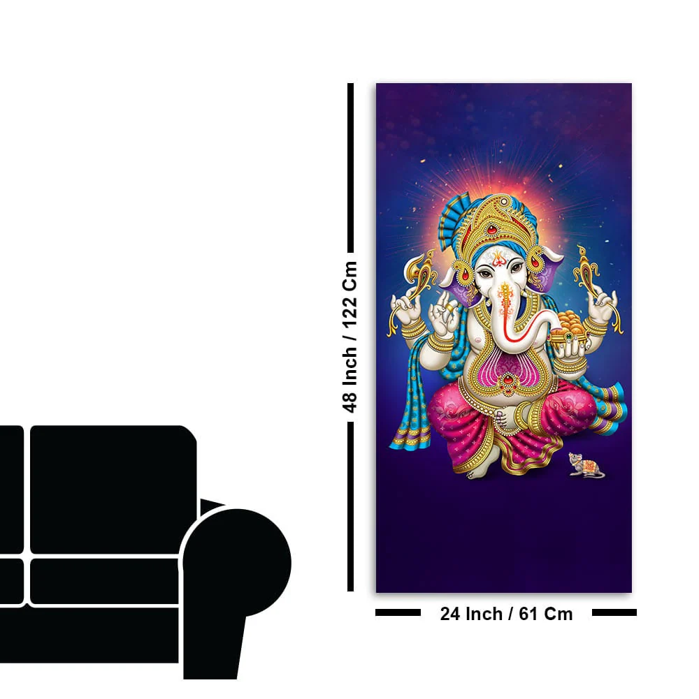God Ganesh Spiritual Premium Canvas Wall Painting - Image 7