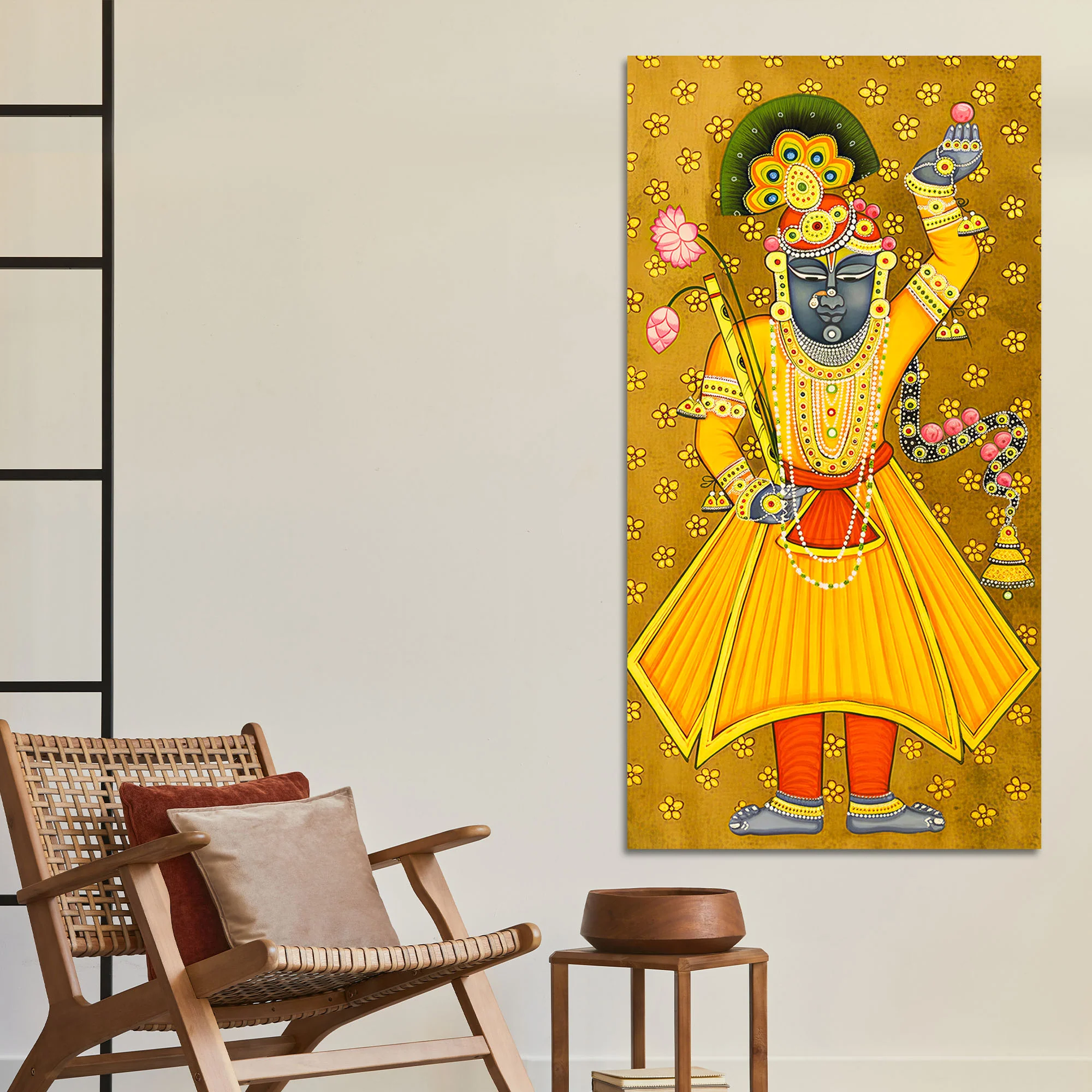 God Shrinath Ji Canvas Painting | Devotional Indian Wall Decor Art - Image 3