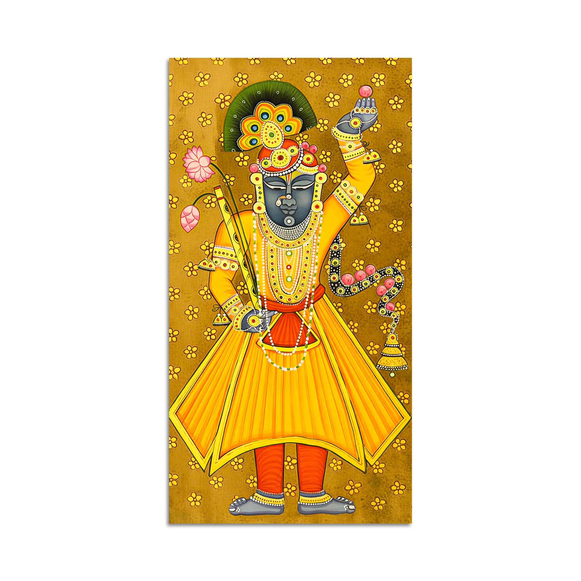 God Shrinath Ji Canvas Painting | Devotional Indian Wall Decor Art - Image 4