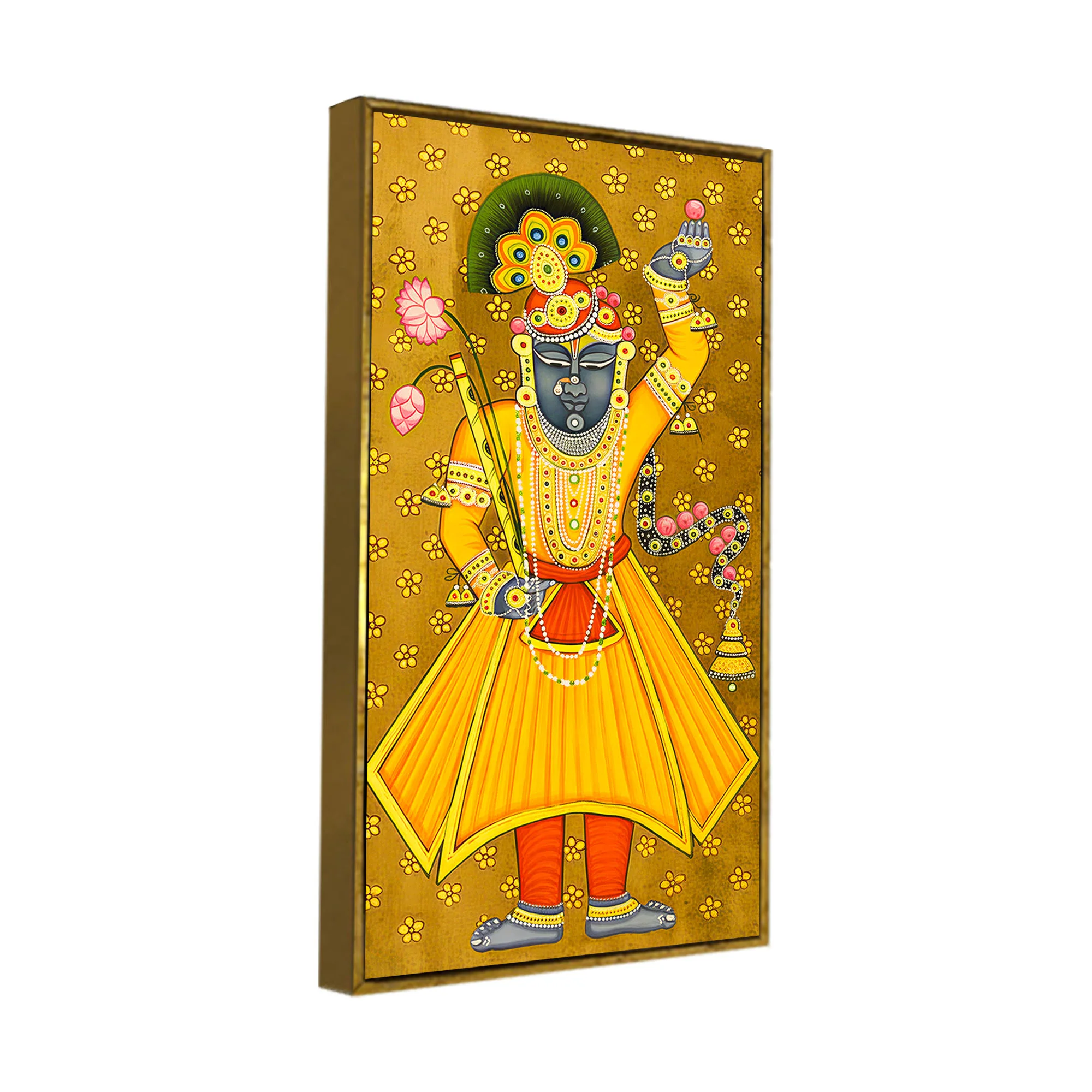 God Shrinath Ji Canvas Painting | Devotional Indian Wall Decor Art - Image 6