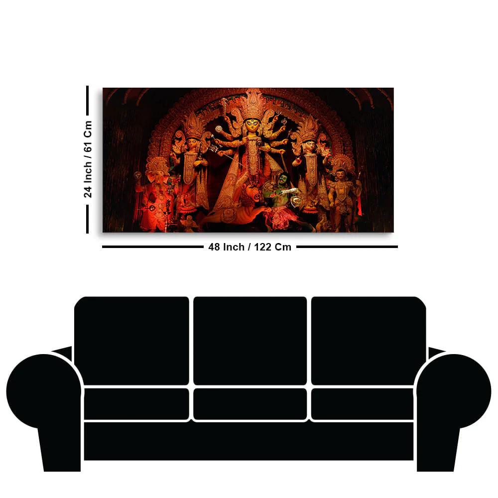 Goddess Maa Durga Premium Canvas Wall Painting - Image 7