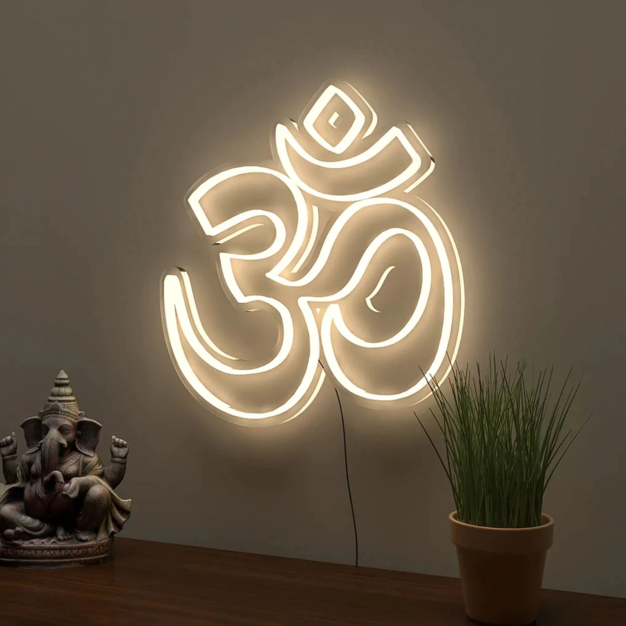 Gold OM Sign Warm Neon Light - Image 2