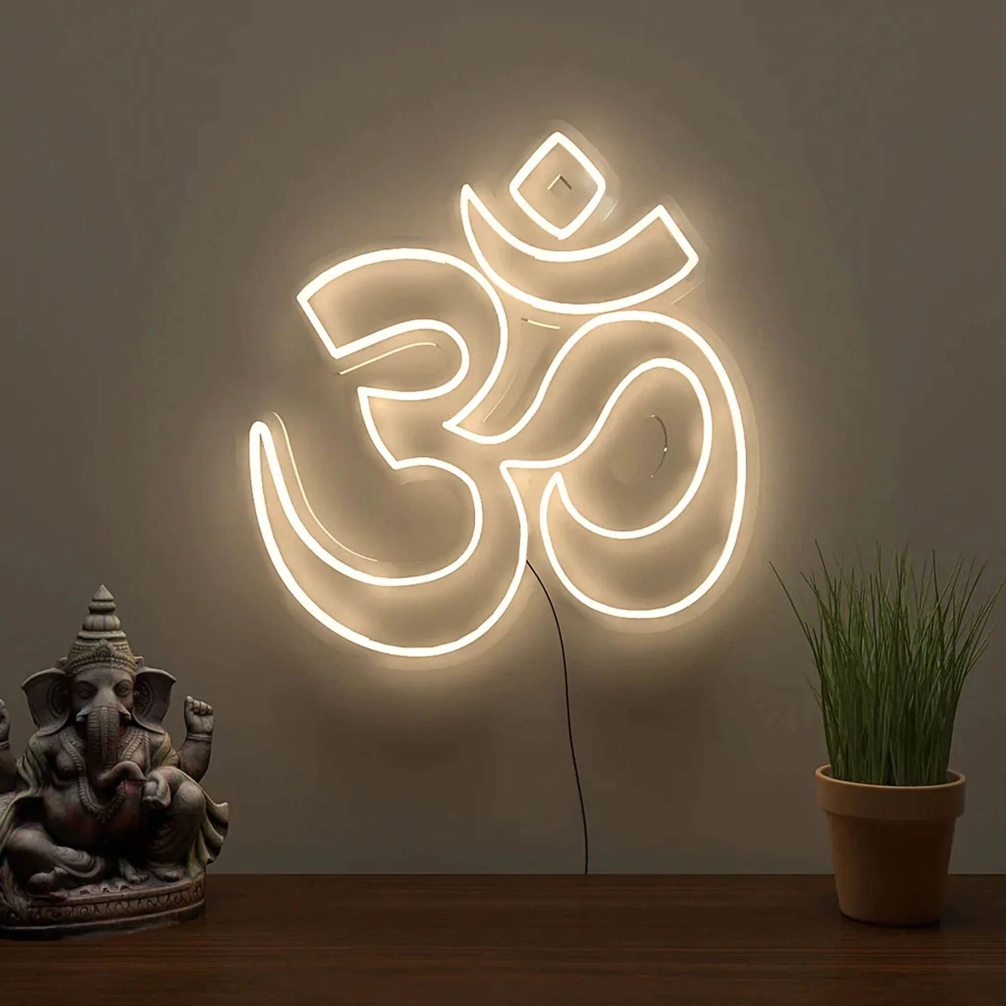 Gold OM Sign Warm Neon Light - Image 3