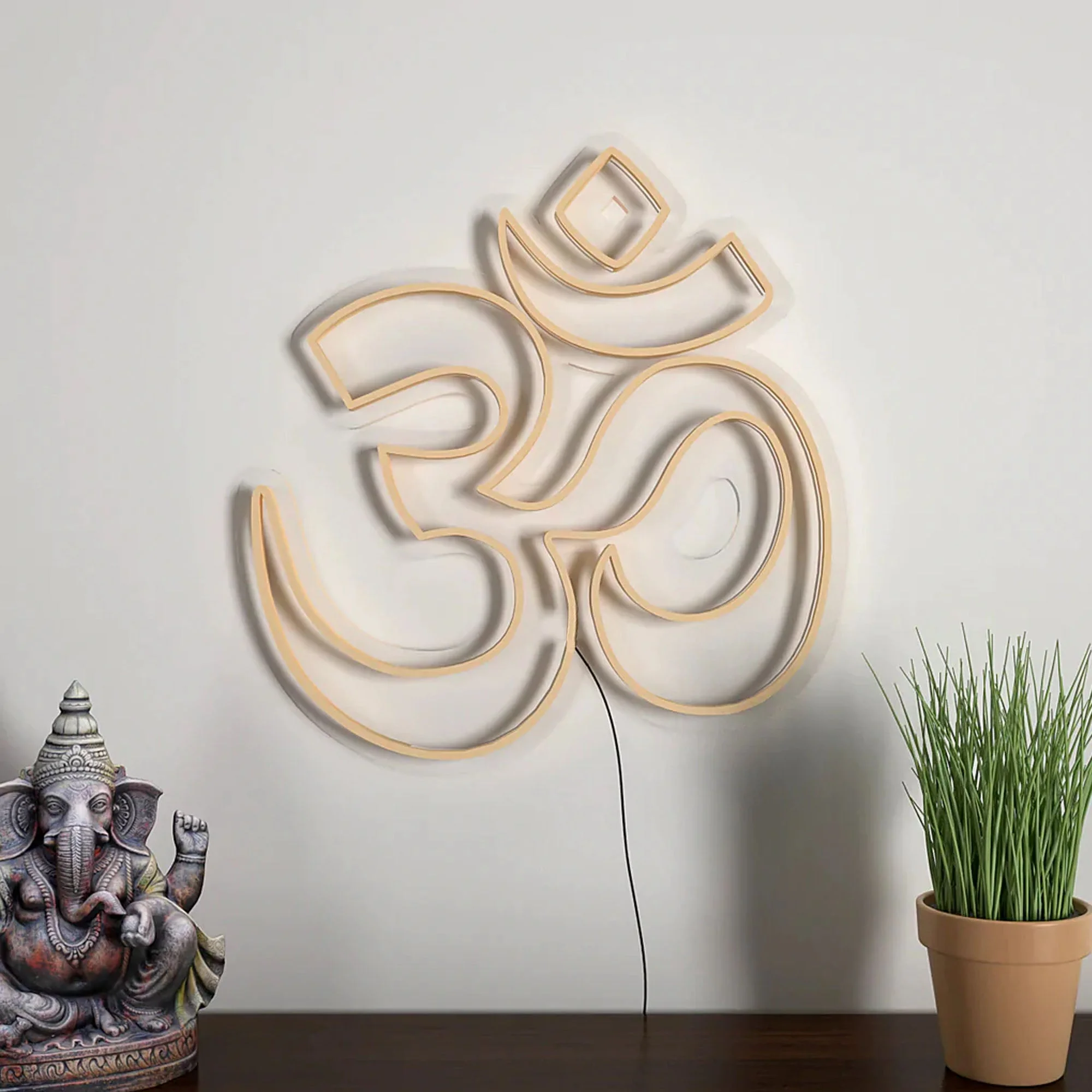 Gold OM Sign Warm Neon Light - Image 4