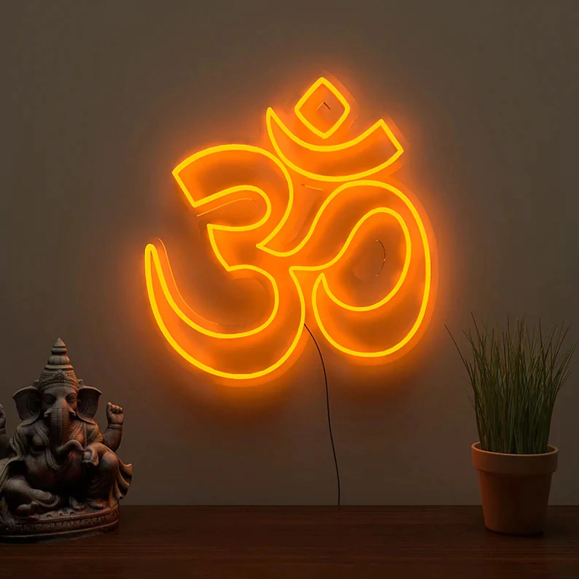 Gold OM Sign Warm Neon Light - Image 5