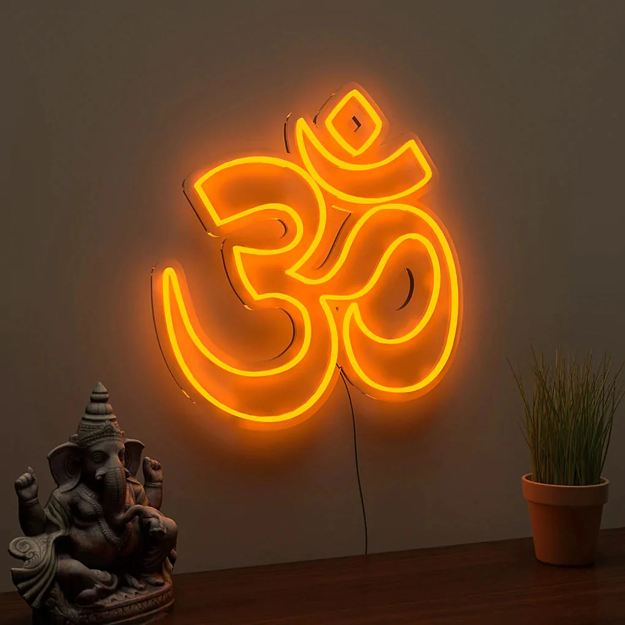 Gold OM Sign Warm Neon Light - Image 6