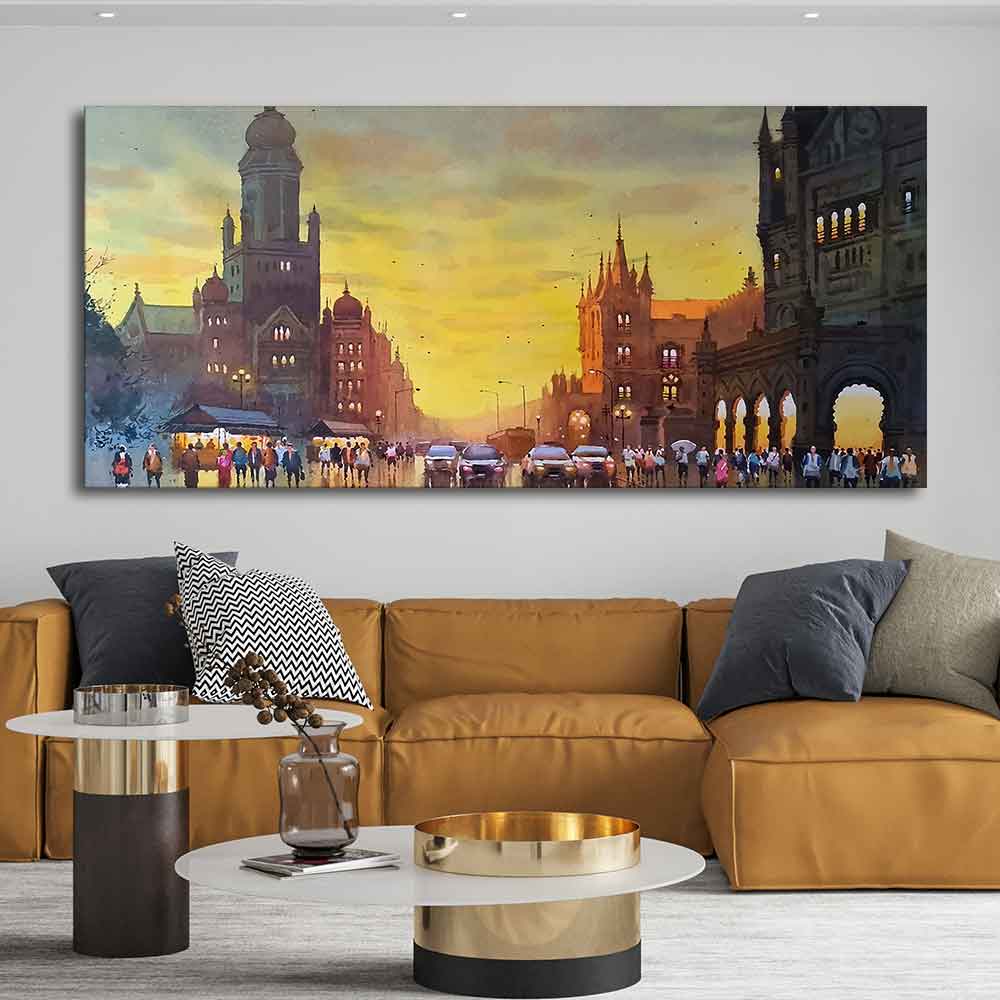 Golden Gate Bridge Abstract Premium Canvas Wall Painting - Image 3