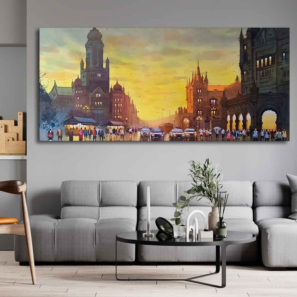 Golden Gate Bridge Abstract Premium Canvas Wall Painting - Image 4