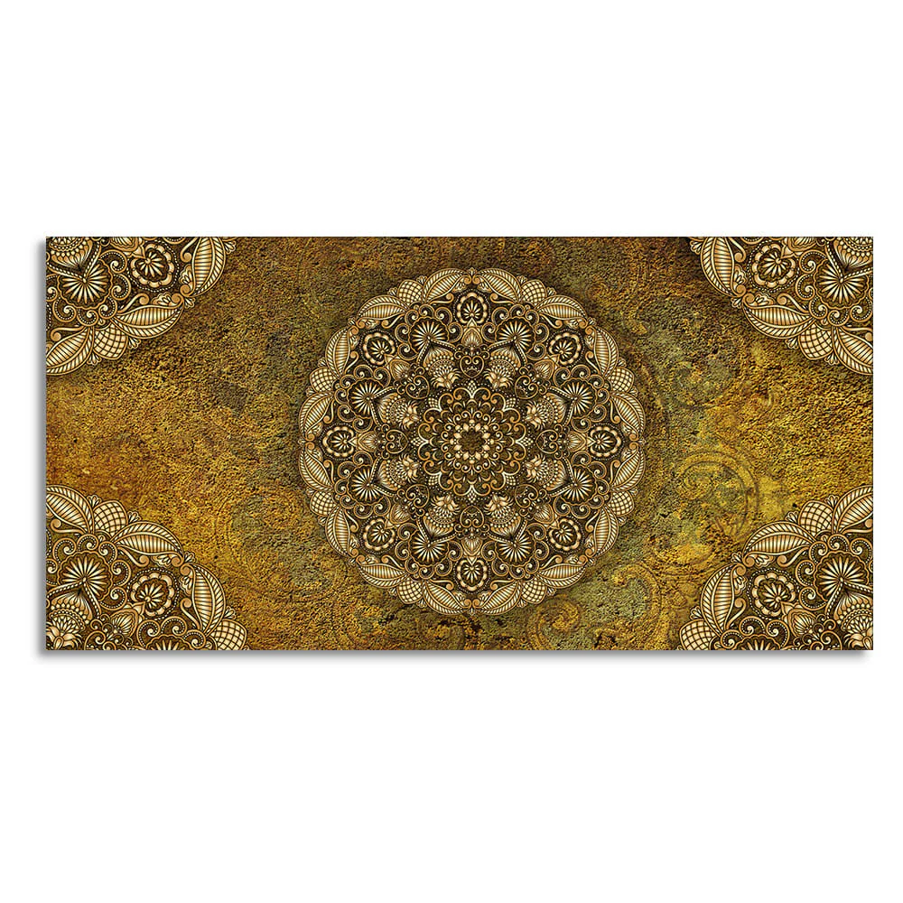 Golden Mandala Art Canvas Wall Painting - Image 4