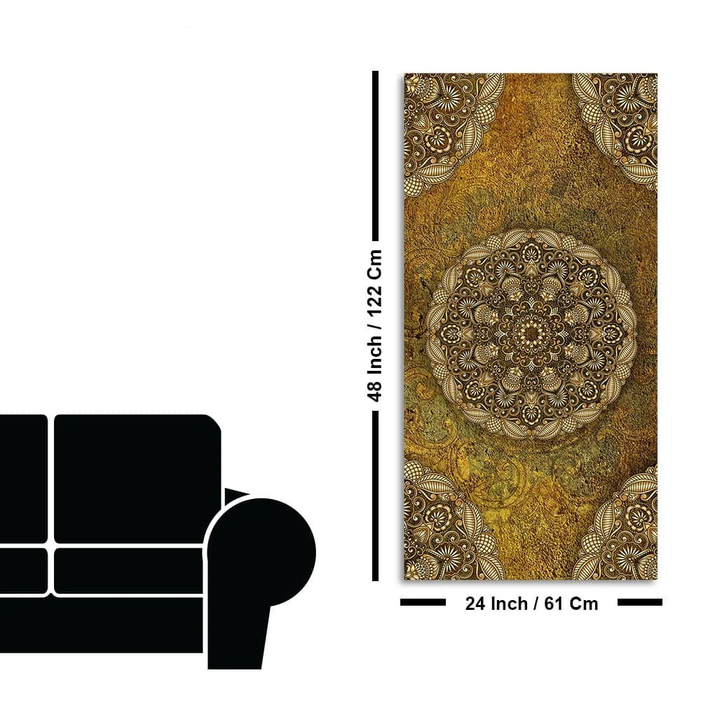 Golden Mandala Design Art Canvas Wall Painting - Image 7