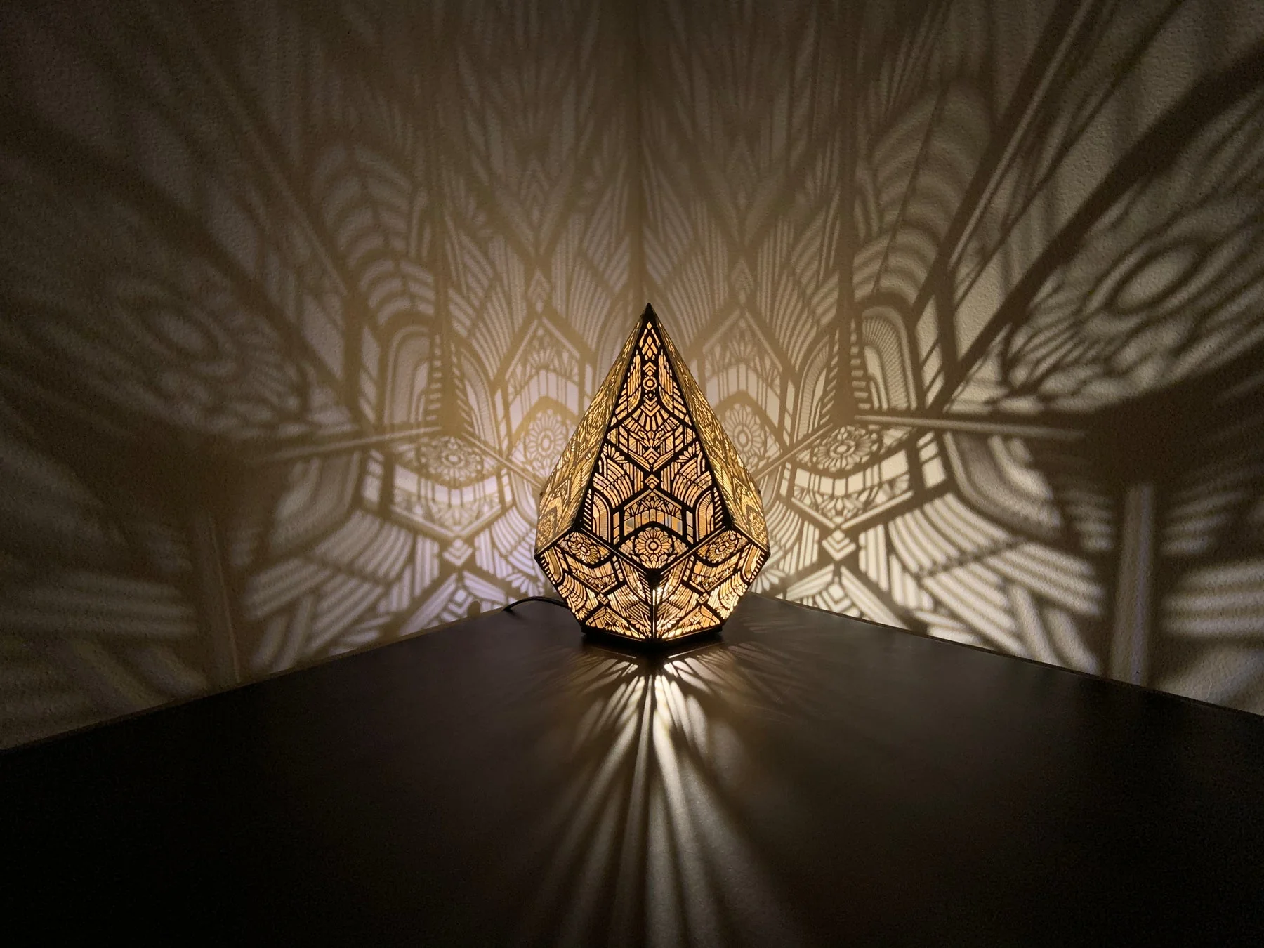 Golden Pointed Decorative Table Light - Image 6