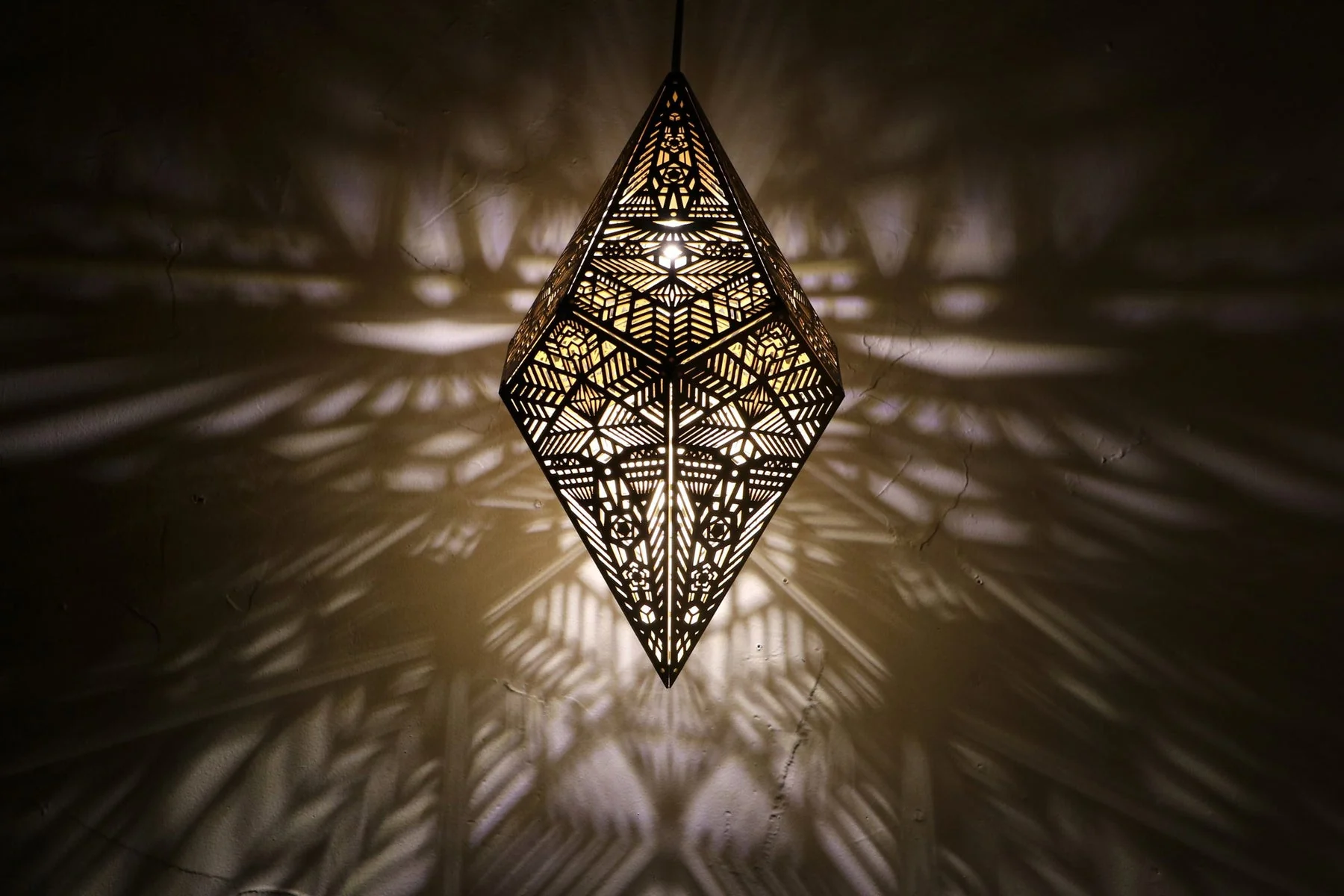 Golden Shadow Casting Hanging Lamp - Image 2