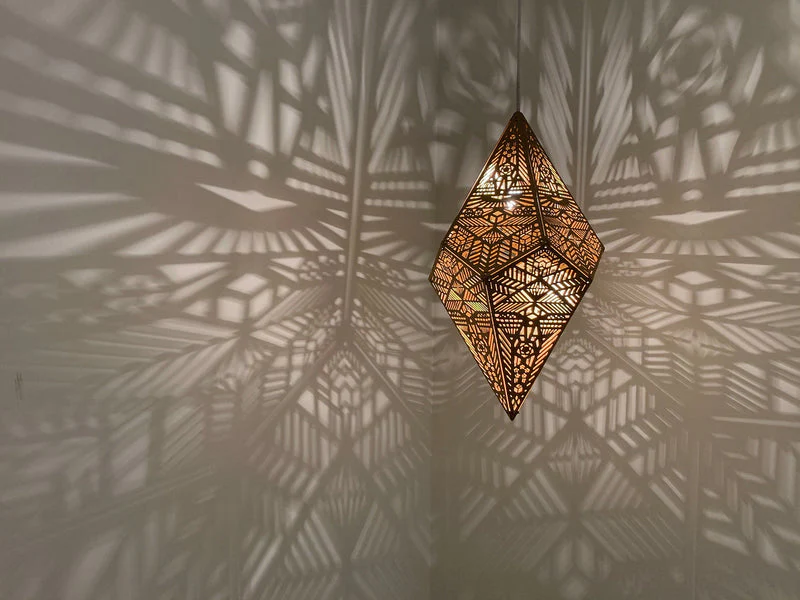 Golden Shadow Casting Hanging Lamp - Image 7