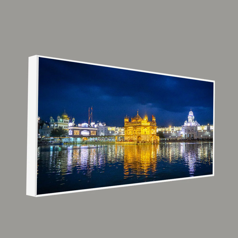 Golden Temple in Evening Canvas Wall Painting - Image 5