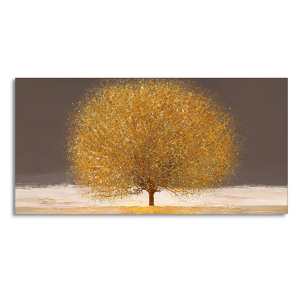 Golden Tree with Elements of gold textures Wall Painting - Image 4