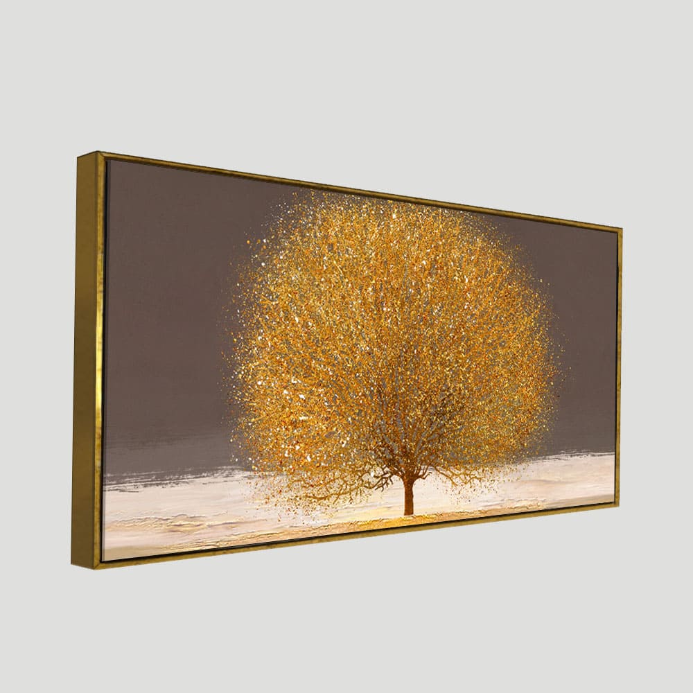 Golden Tree with Elements of gold textures Wall Painting - Image 5