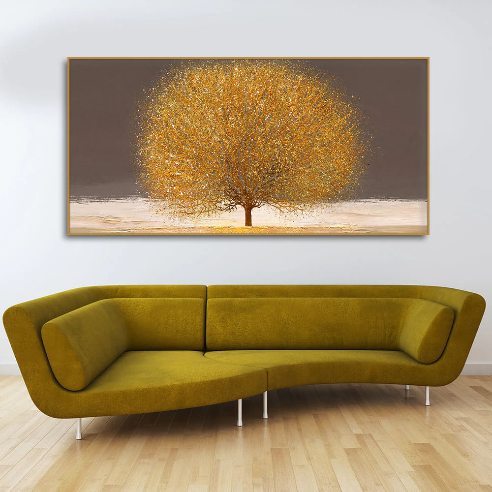 Golden Tree with Elements of gold textures Wall Painting - Image 8