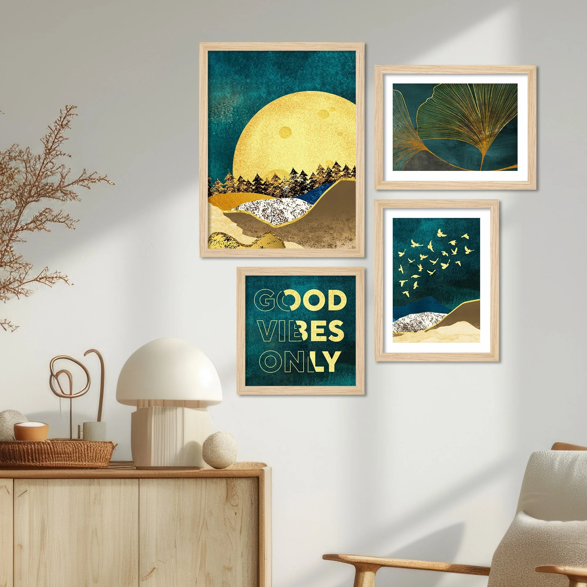 Good Vibe Only Nature Vibes Wall Frame Set of Four - Image 2