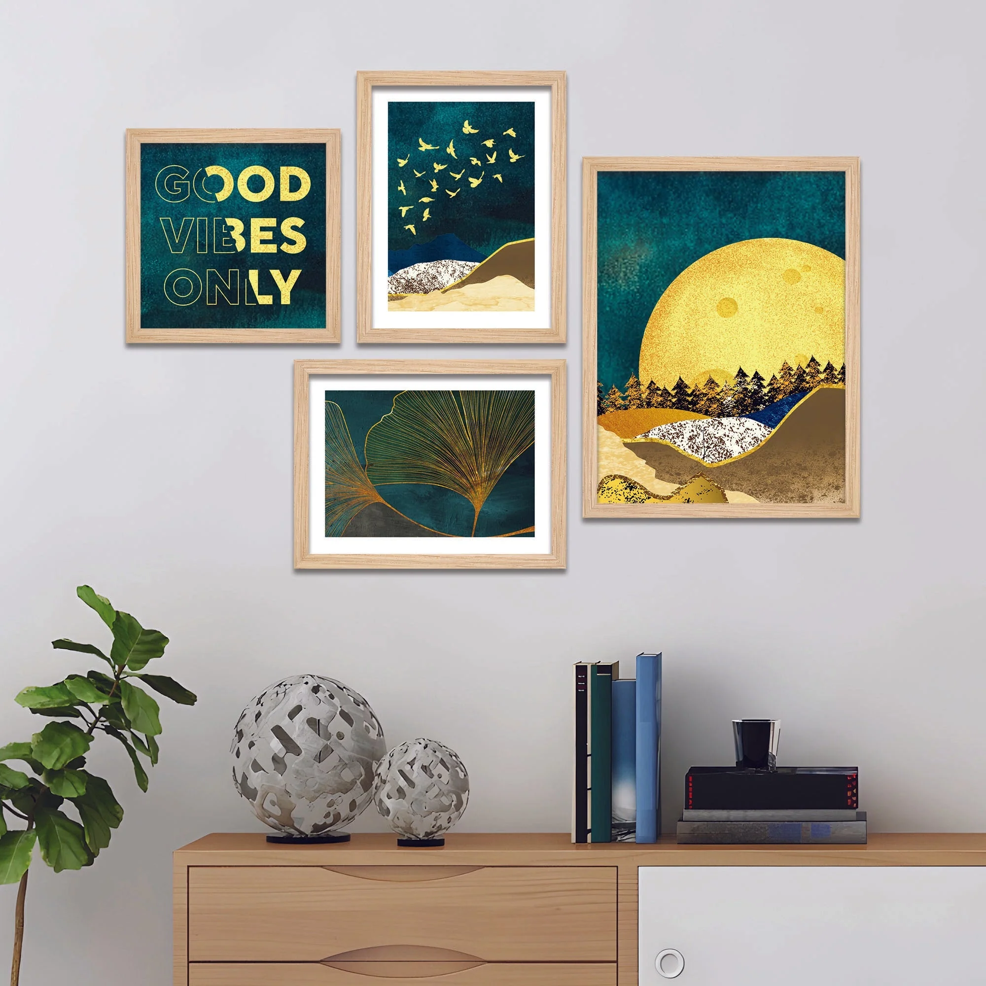 Good Vibe Only Nature Vibes Wall Frame Set of Four - Image 3