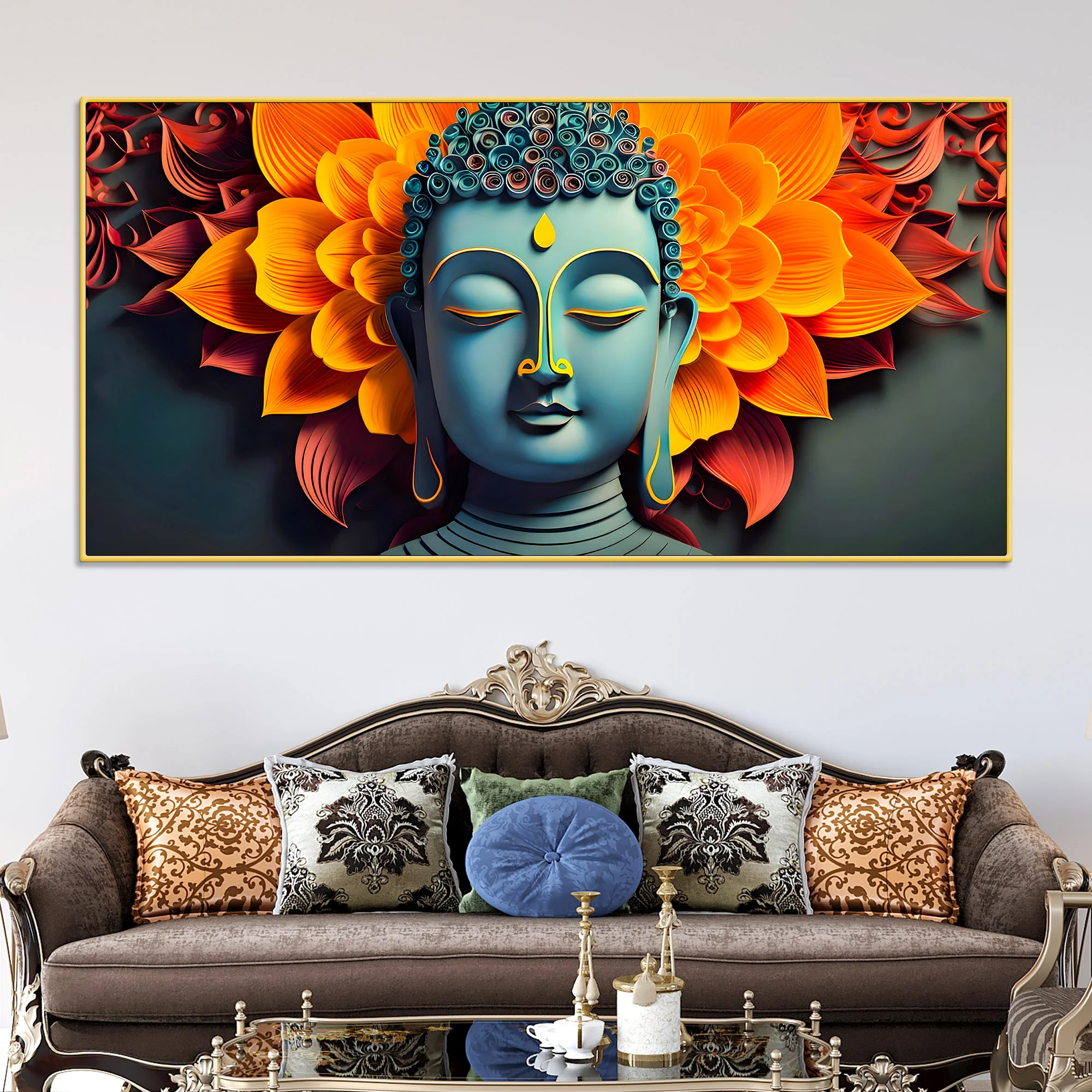 Graceful Buddha Wall Painting for Calm Living Spaces - Image 2