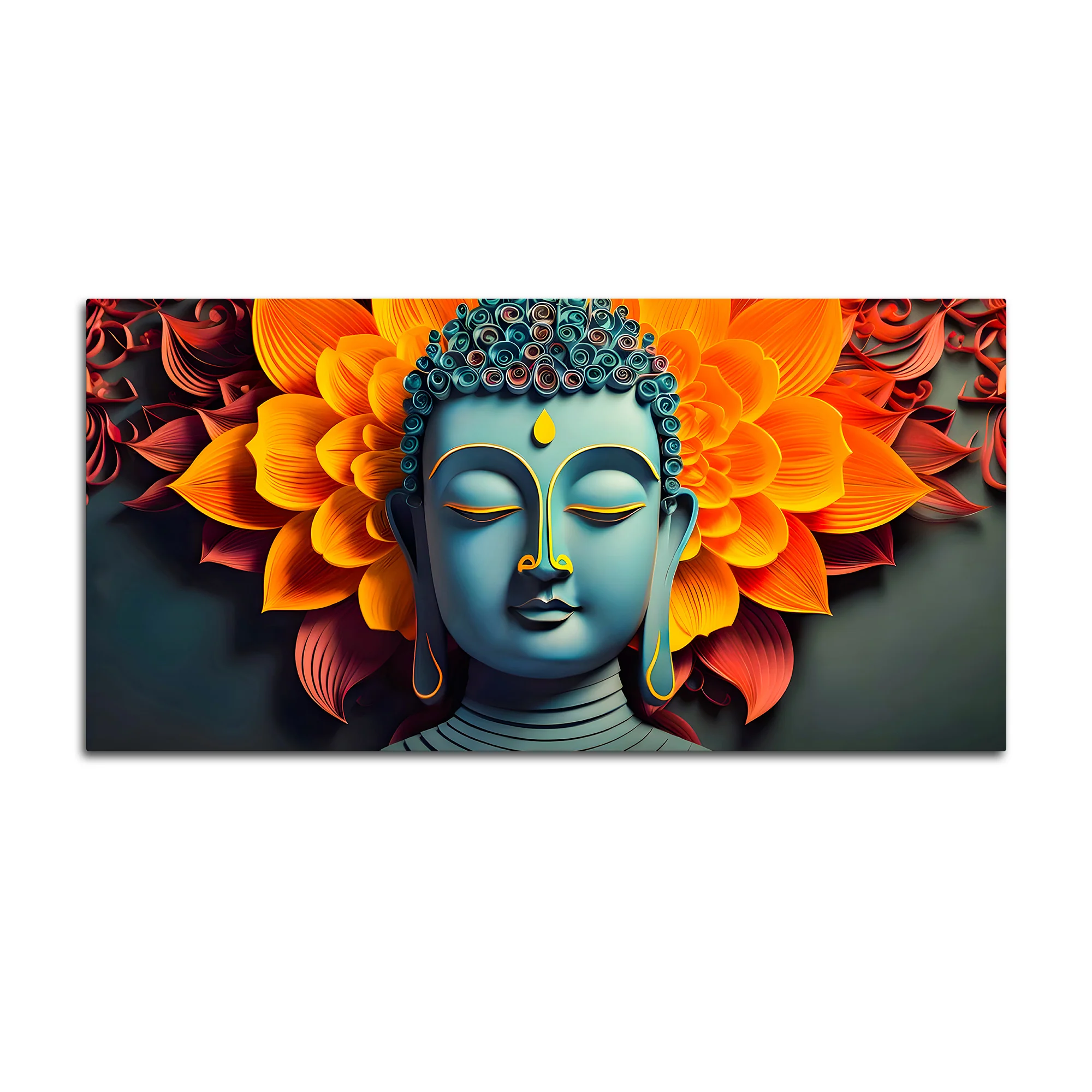 Graceful Buddha Wall Painting for Calm Living Spaces - Image 4