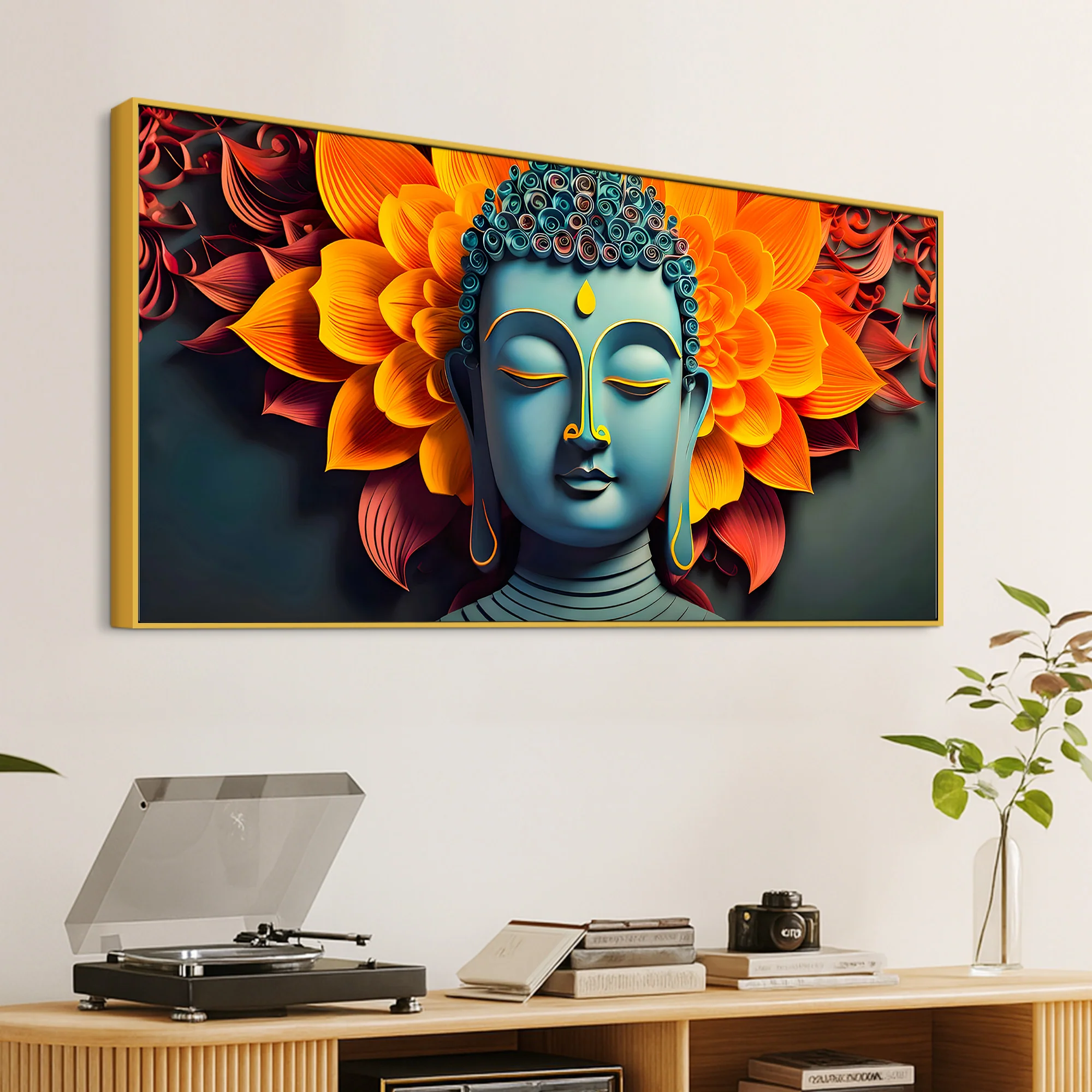 Graceful Buddha Wall Painting for Calm Living Spaces - Image 5