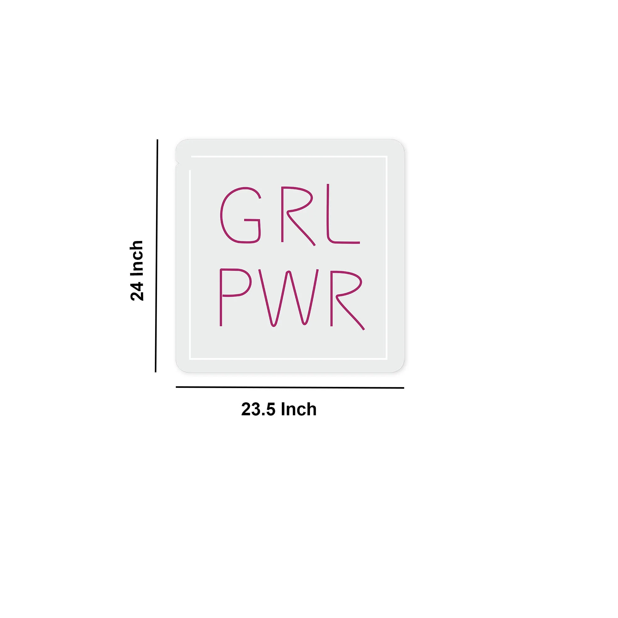GRL Power Motivational Text Neon Sign LED Light - Image 3