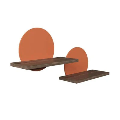 Half Circle Designer Modern Shelves Set of Two - Image 2