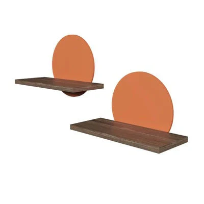 Half Circle Designer Modern Shelves Set of Two - Image 3