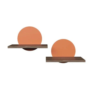 Half Circle Designer Modern Shelves Set of Two - Image 4