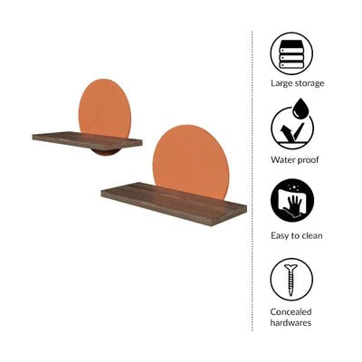 Half Circle Designer Modern Shelves Set of Two - Image 5