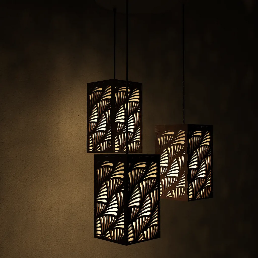Hanging Ceiling Light Wooden Modern Lamp For Home Decoration, Living Room - Image 2