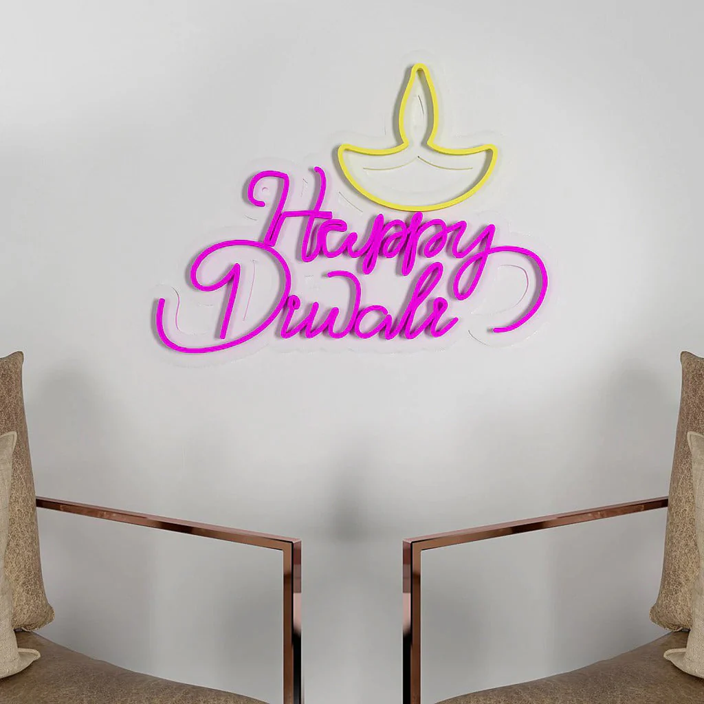 Happy Diwali Design Neon LED Light - Image 3