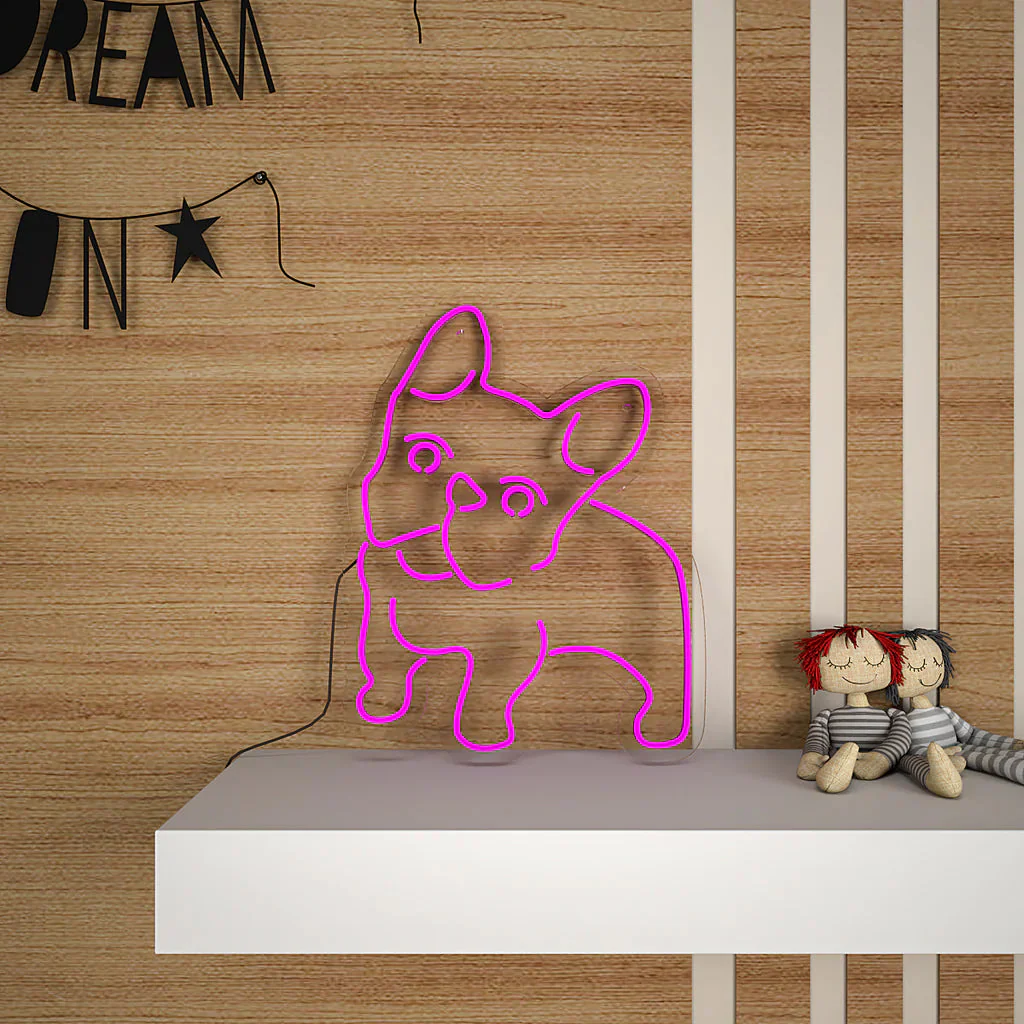 Happy Pug Dog Neon LED Light - Image 8