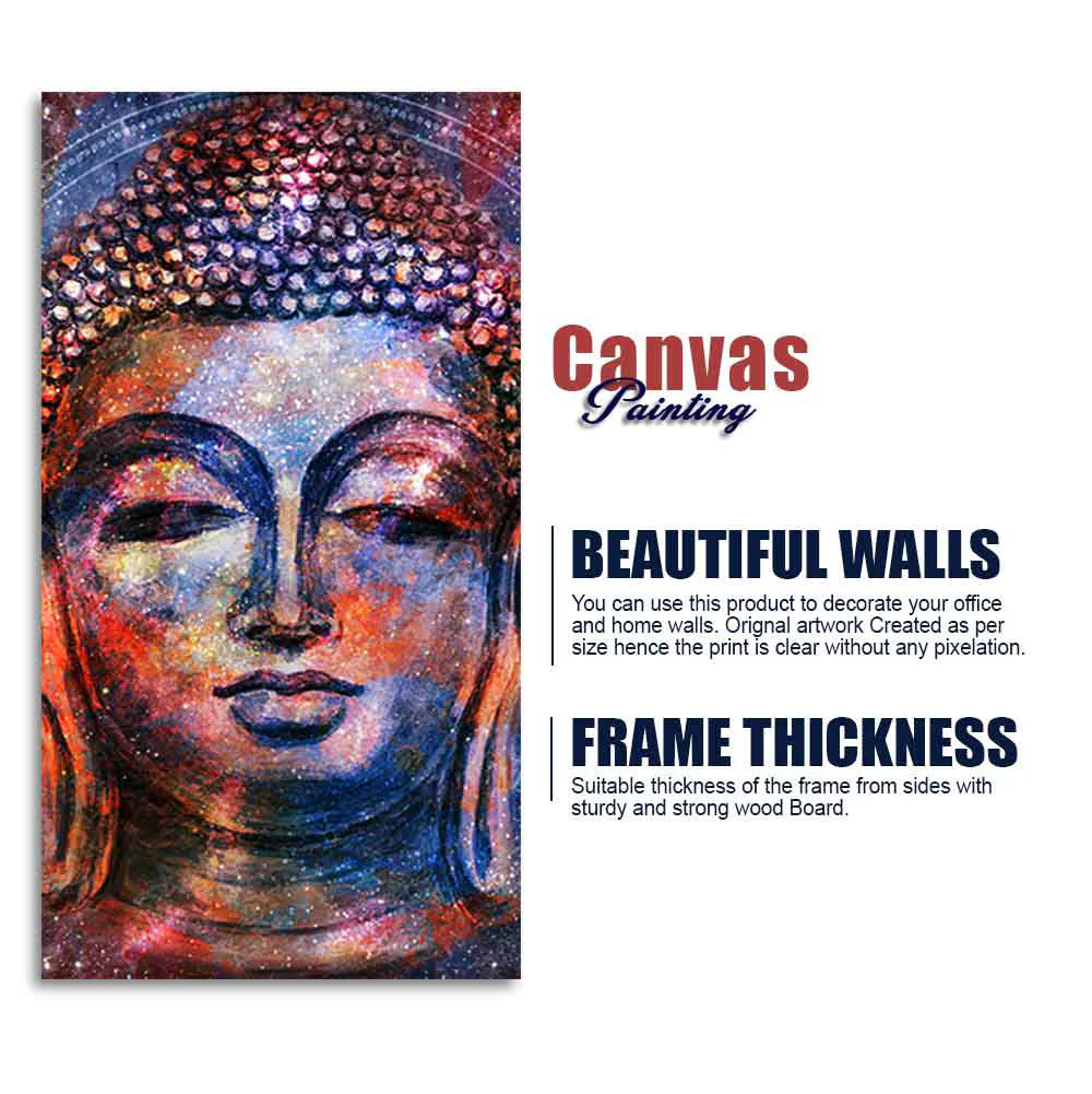 Head of Gautam Buddha Canvas Wall Painting - Image 10