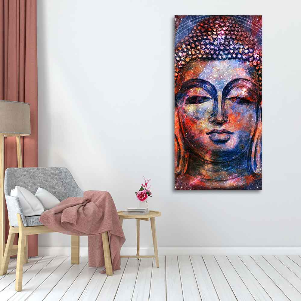 Head of Gautam Buddha Canvas Wall Painting - Image 2