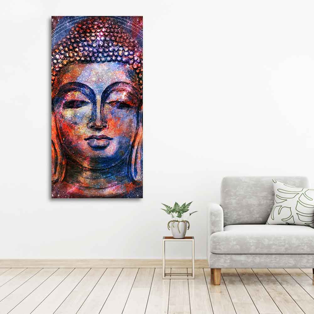 Head of Gautam Buddha Canvas Wall Painting - Image 3