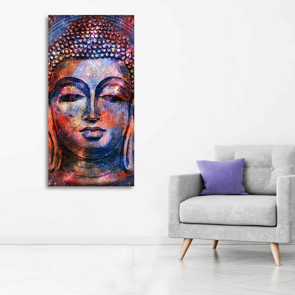 Head of Gautam Buddha Canvas Wall Painting - Image 4