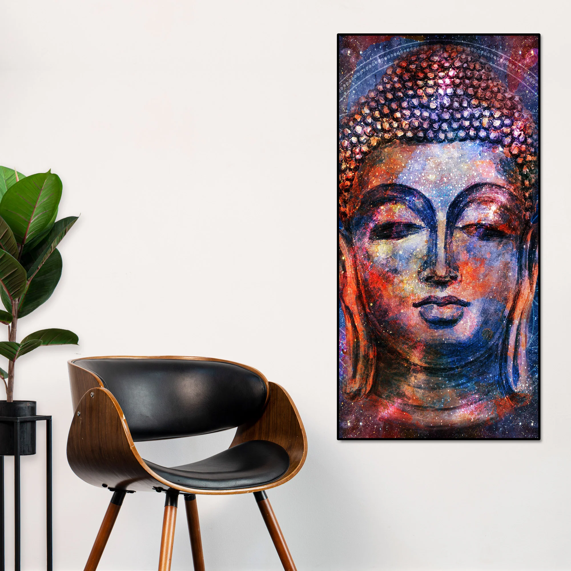 Head of Gautam Buddha Canvas Wall Painting - Image 7