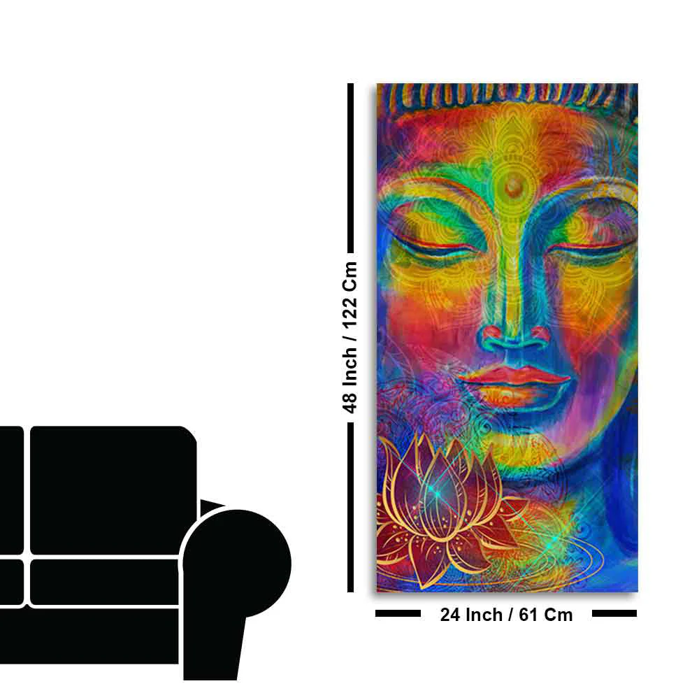 Head of Lord Buddha Canvas Wall Painting - Image 10