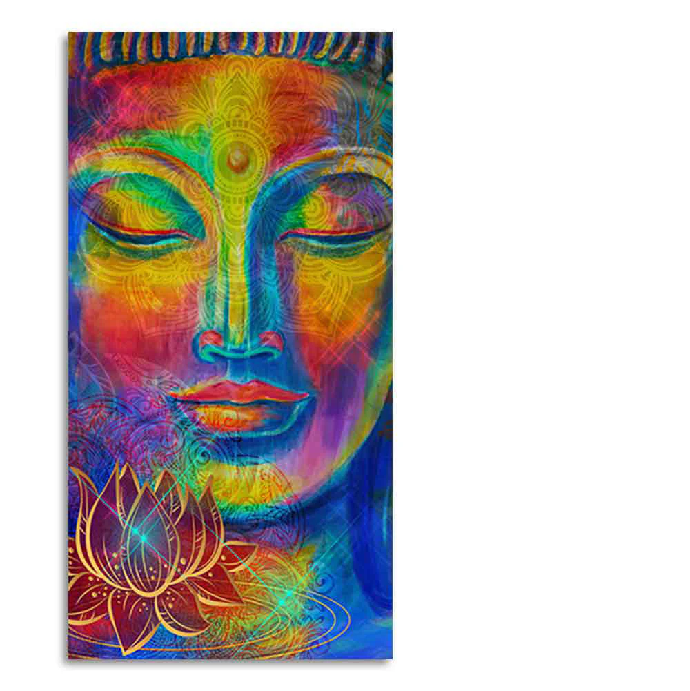 Head of Lord Buddha Canvas Wall Painting - Image 7