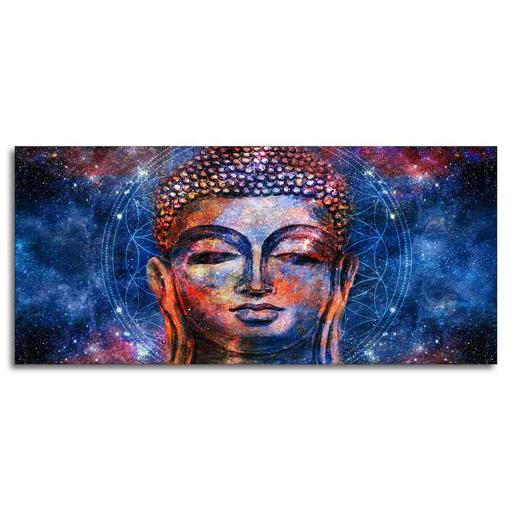 Head of Lord Gautam Buddha Canvas Wall Painting - Image 5