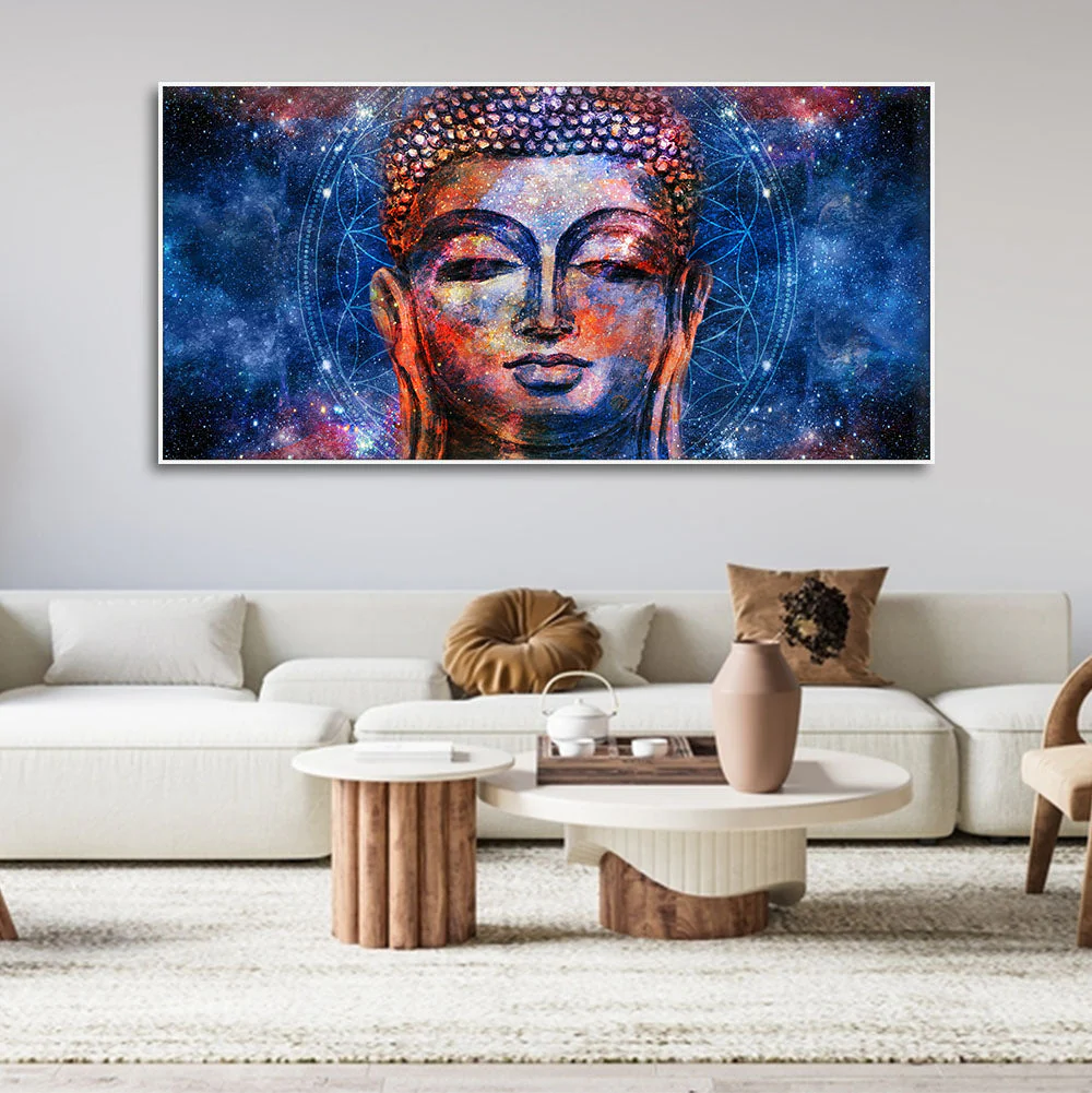 Head of Lord Gautam Buddha Wall Painting - Image 3