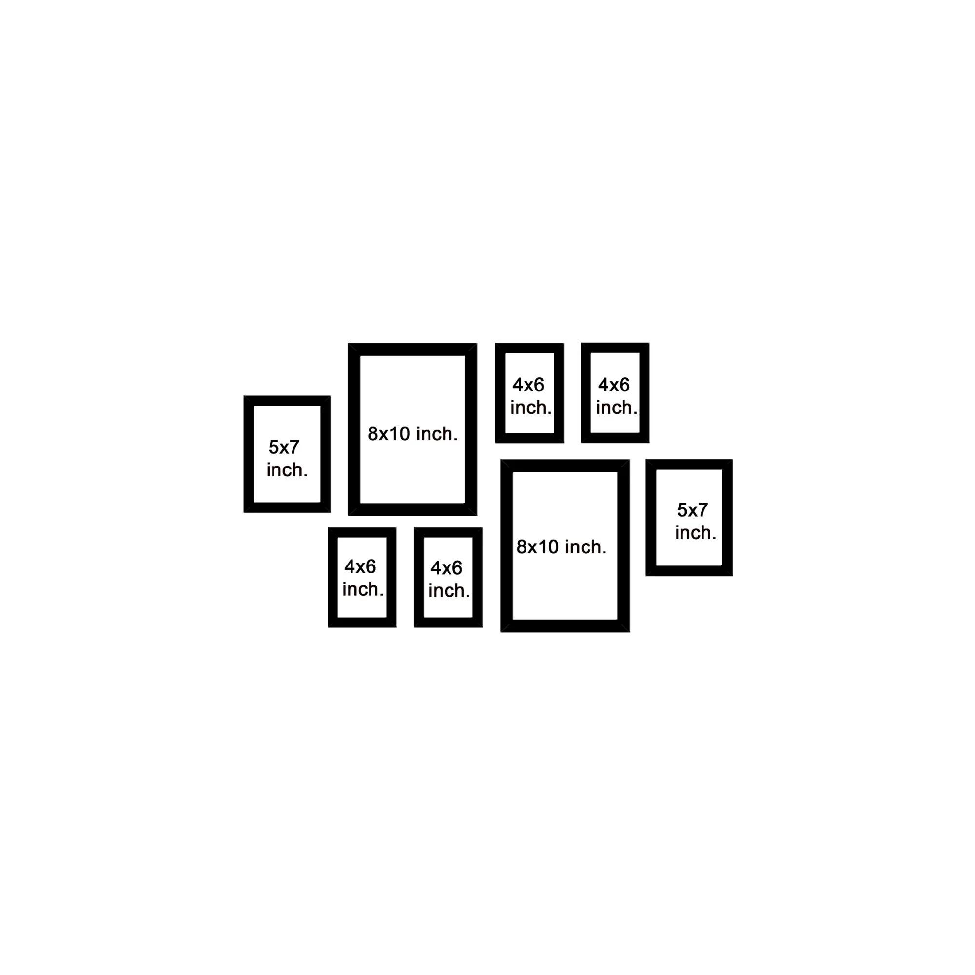 High Quality Photo Frame Wall Hanging Set of Eight - Image 7