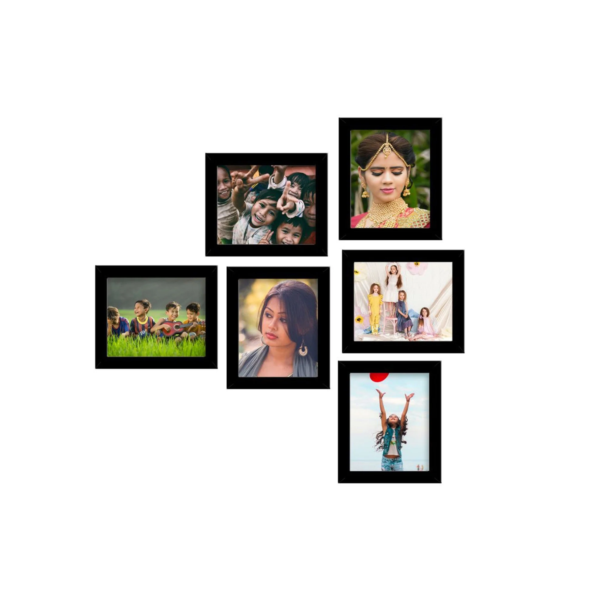 High Quality Photo Frame Wall Hanging Set of Six - Image 2