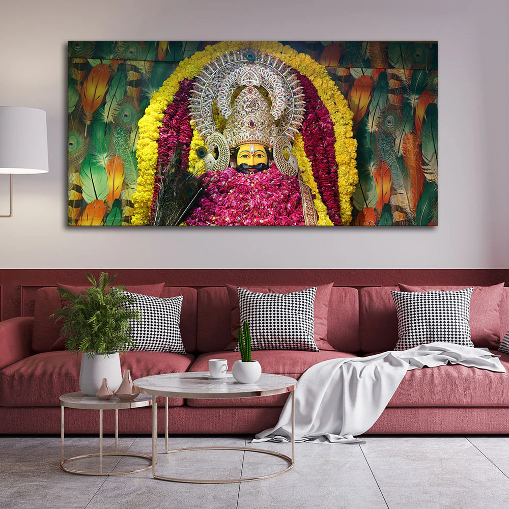Hindu God Khatu Shyam Baba Premium Canvas Wall Painting - Image 2