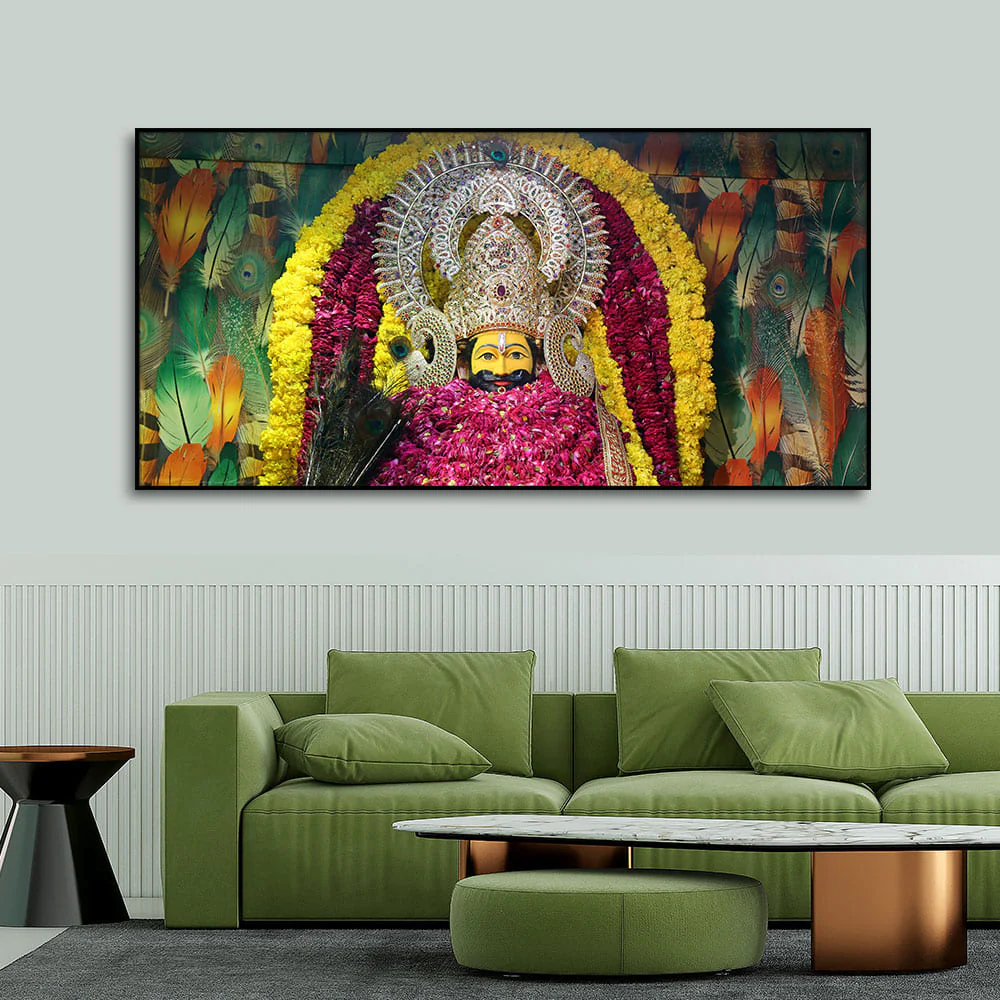 Hindu God Khatu Shyam Baba Premium Canvas Wall Painting - Image 3